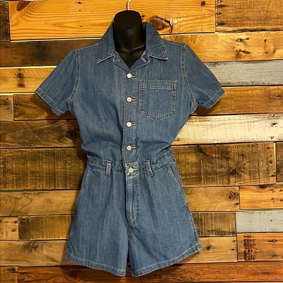 NWT Levi’s jean Denim Short Romper - Picture 4 of 10